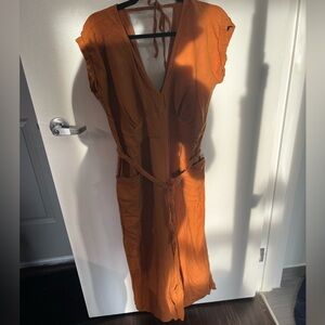 Loft Burnt Orange Jumpsuit Size M